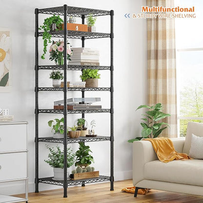 REIBII 7-Tier Metal Shelving Unit, 71’’H x 18’’W x 18’’D, 1176 LBS Weight - Image 9