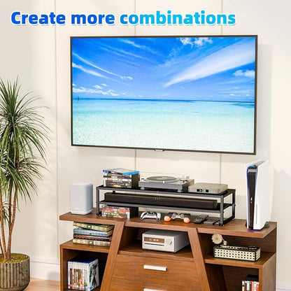 Simple Trending 2 Tier Metal Dual Monitor Stand Riser, Computer Office Desktop - Image 4