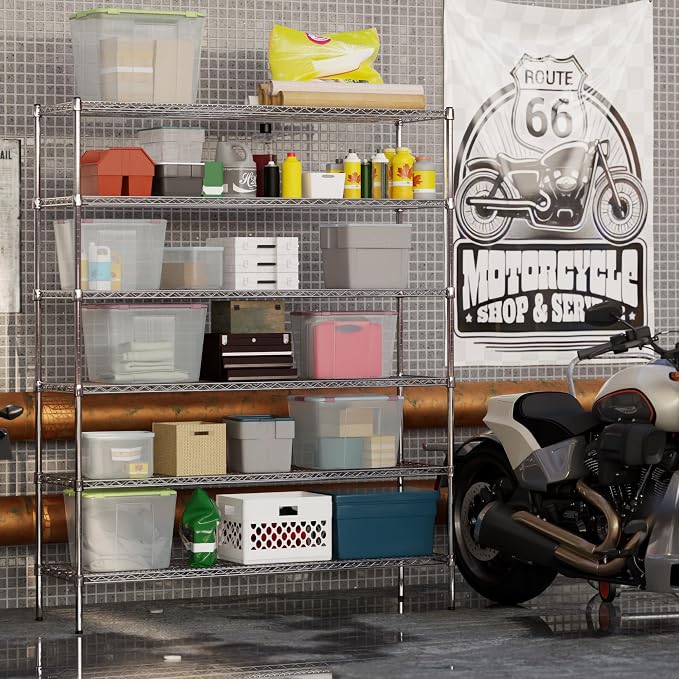 18" Deep x 60" Wide x 74" Height Wire Shelving Kit | 6-Tier | NSF Commercial - Image 6