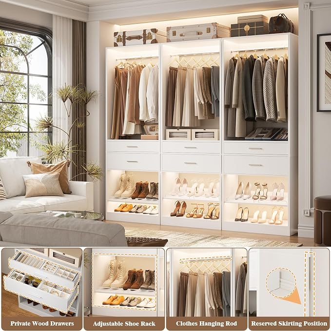 Unikito 25” W x 80'' H Closet Organizer Storage - Image 3