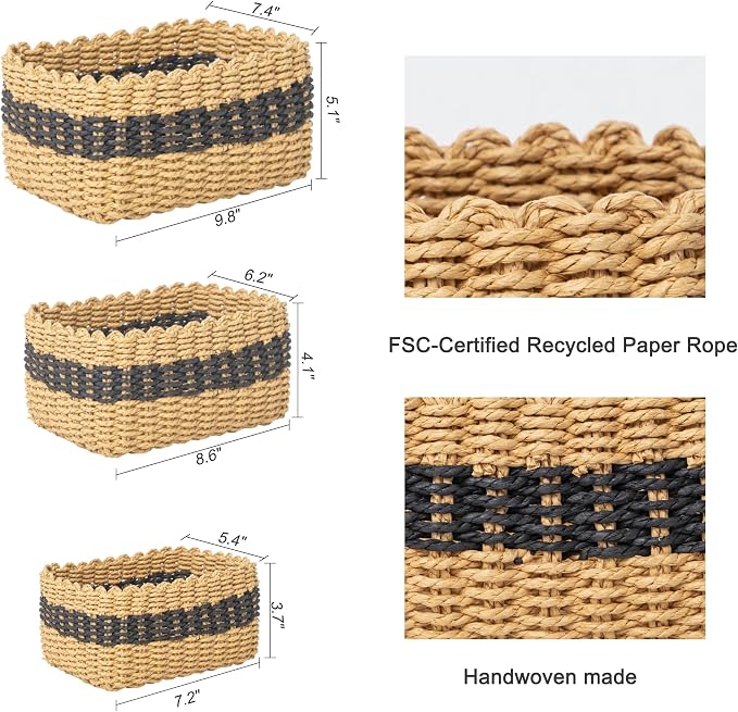 Small baskets for Organizing, Cute woven Storage basket - Image 3