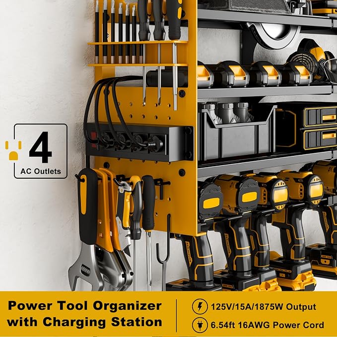 12 Cordless Drill Holder Large Power Tool Organizer Wall Mount - Image 3