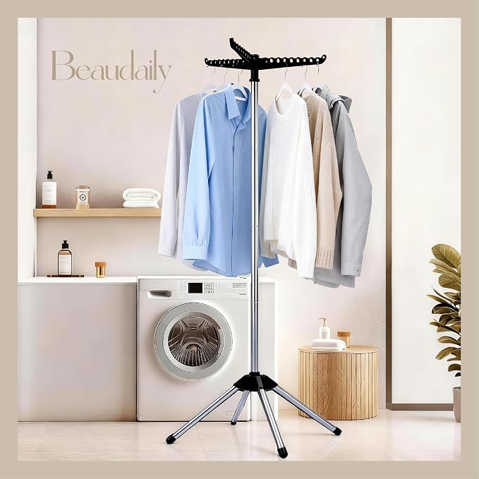 Beaudaily Clothes Drying Rack, Foldable Laundry Drying Rack, Indoor 59-Inch - Image 2