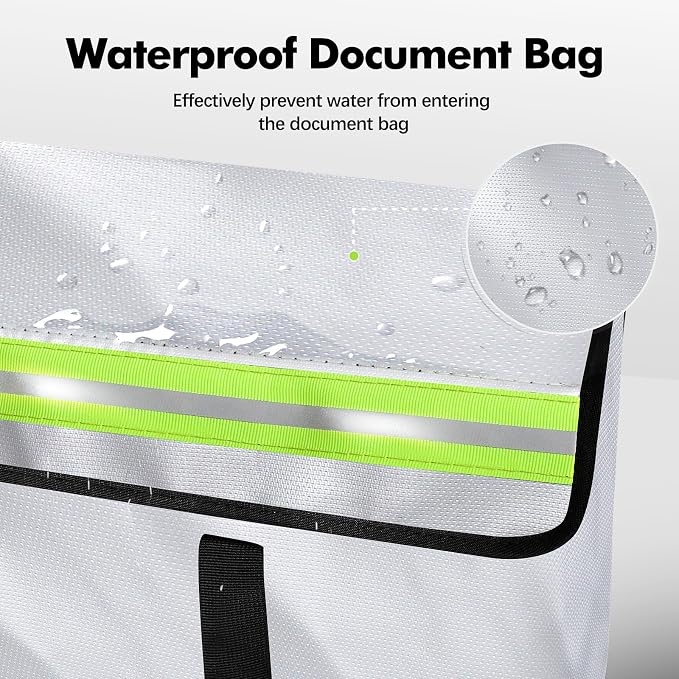 Large Fireproof Document Bag for Home Safe Storage, 4-layer fiberglass - Image 4