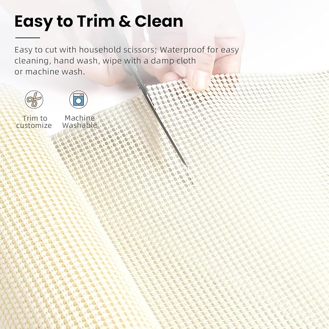 BAGAIL Non-Adhesive Shelf Liner, Thick Strong Grip Drawer Liners - Image 4