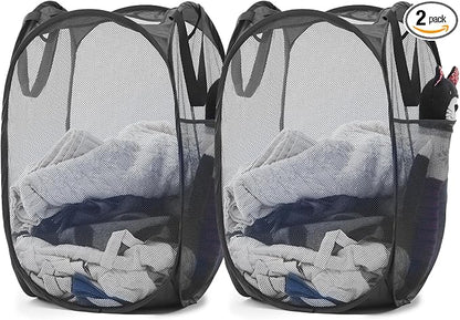TECHMILLY Upgraded 105L Collapsible Mesh Pop Up Laundry Hamper by TECHMILLY