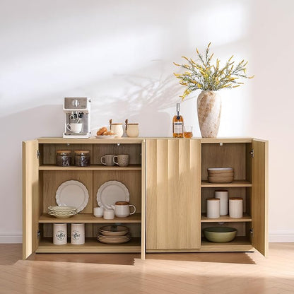 VividVibe Wide Fluted Sideboard Buffet Cabinet - Image 8