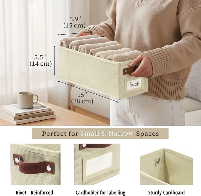 DECOMOMO Narrow Storage Bins, Small Basket - Image 3