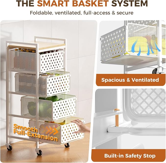 5 Tier Kitchen Storage Cart - Image 4
