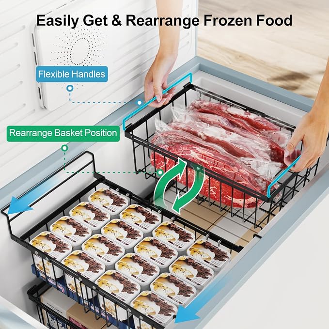 iSPECLE Large Chest Freezer Organizer Bins - Image 4