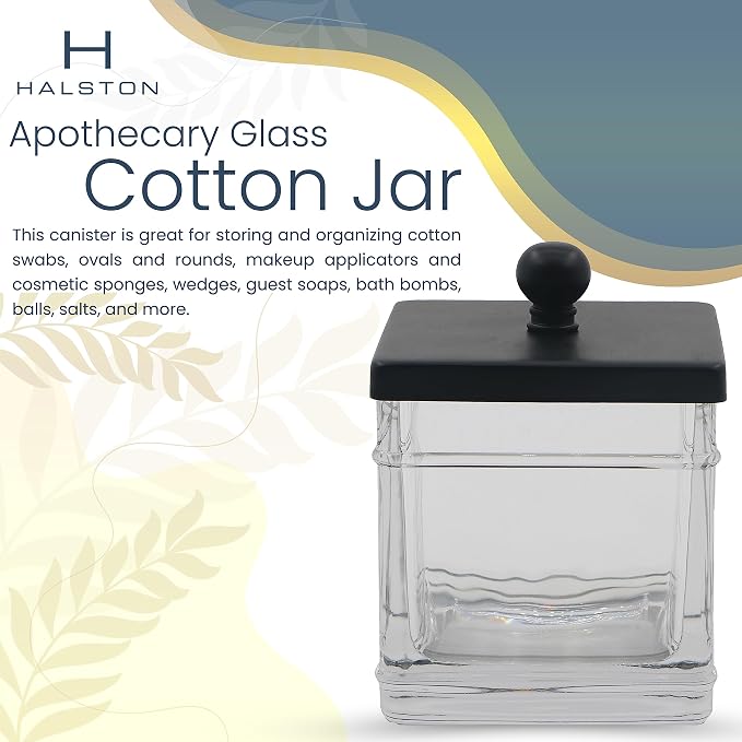 Clear Transparent Hotel Style Apothecary Tempered Glass Canister Jar W/ Matte - Image 4