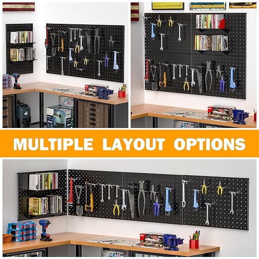 Pegboard Smith Metal Pegboard Panels, Wall-Mounted Pegboard Organizer System - Image 6
