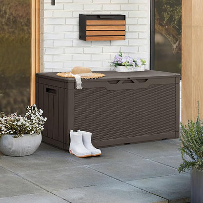 Greesum 100 Gallon Resin Patio Storage Box - Image 5