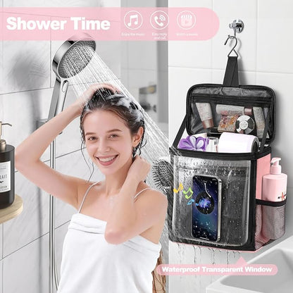 Portable Hanging Shower Caddy, Large Capacity Travel Toiletry Bag - Image 4