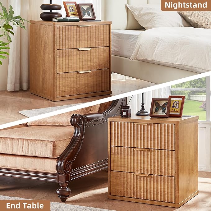 LEYAOYAO Fluted Nightstand Set of 2 - Image 8