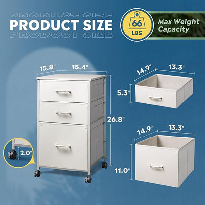 DEVAISE Mobile File Cabinet, Rolling Printer Stand - Image 3