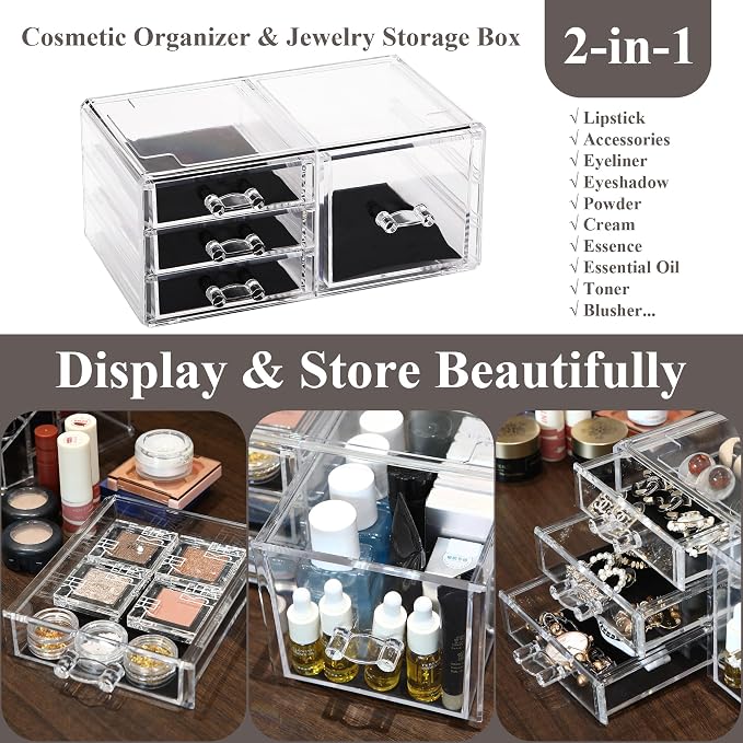 Sea Team Clear Makeup Organizer - Image 5