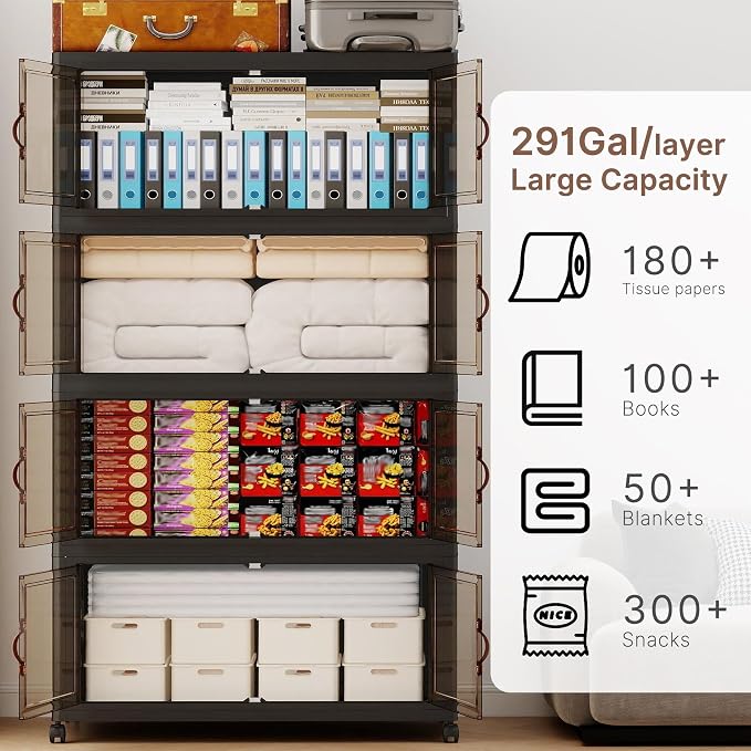 1288QT Extra Large Stackable Storage Bins - Image 3