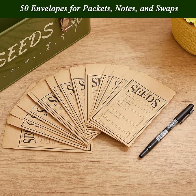 VerdantVibes Metal Seed Storage Organizer Box - Image 5