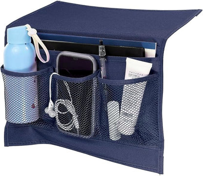 Bedside Storage Organizer with 4 Pockets, Bedside Caddy, Remote Control Holder - Image 2