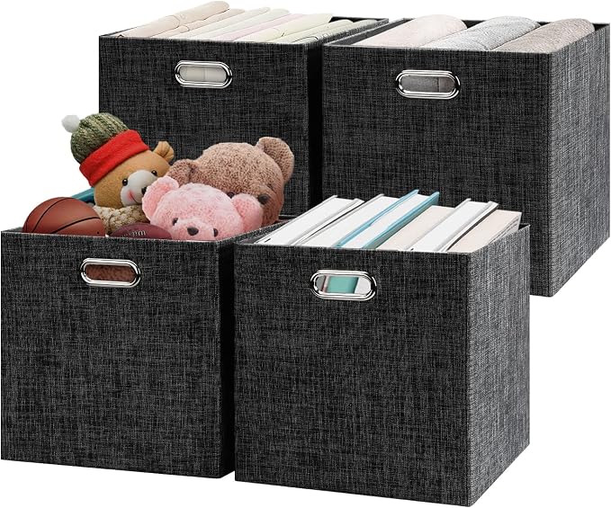 Posprica Fabric Storage Cubes, 13×13×13 cube storage bins, Foldable Drawers by Posprica