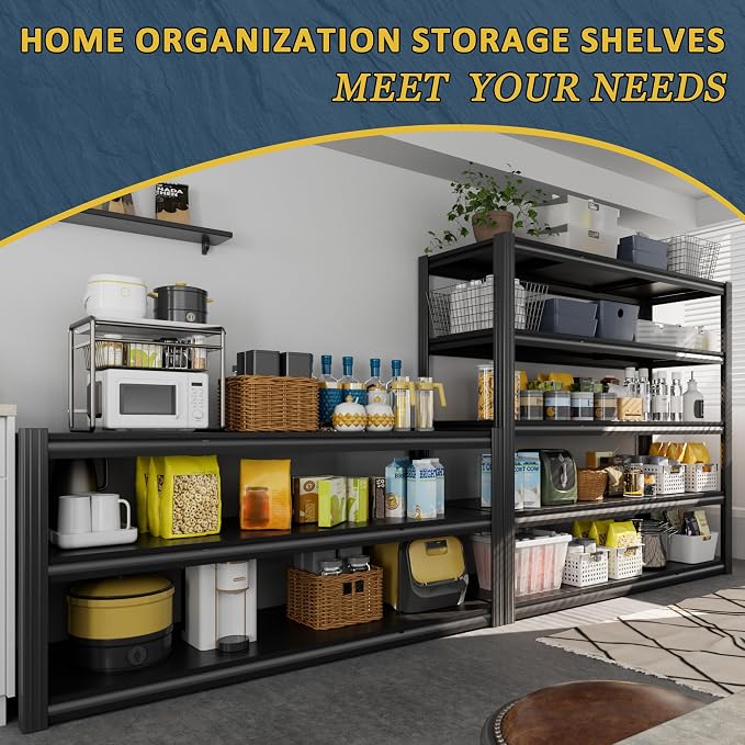 60" W Garage Shelving Heavy Duty, 5 Tier Storage Shelves, 3030LBS Adjustable - Image 3