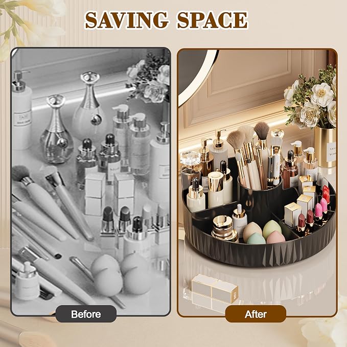 360° Rotate Makeup Organizer, Countertop Skincare Organizer, Large Capacity - Image 5