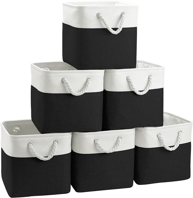FinishingBo 11 inch Cube Storage Bin by SimplifySpaceSimplifyLife