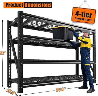 REIBII 5088LBS Heavy Duty Garage Shelving, 68.3'' W Large Metal Storage Shelves - Image 3