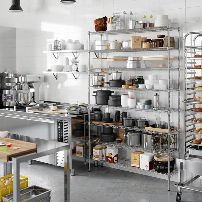 14" Deep x 54" Wide x 86" Height Wire Shelving Kit | 8-Tier | NSF Commercial - Image 4