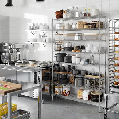 14" Deep x 54" Wide x 86" Height Wire Shelving Kit | 8-Tier | NSF Commercial - Image 4