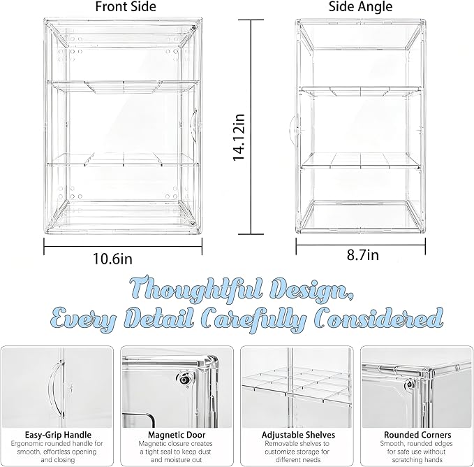Baby Bottle Organizer，3-Tier Transparent Adjustable Baby Bottle Storage Cabinet - Image 2
