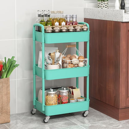 Sywhitta 3-Tier Plastic Rolling Utility Cart - Image 6