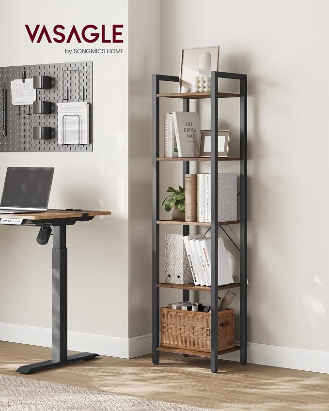 VASAGLE 5-Tier Bookshelf, Bookcase - Image 2