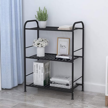JSB 3-Tier Adjustable Shelving Unit, Heavy Duty Storage Rack Organizer Metal - Image 2
