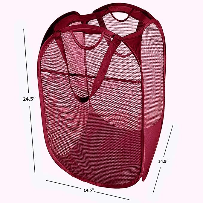 Strong Mesh Pop-up Laundry Hamper, Quality Laundry Basket - Image 2