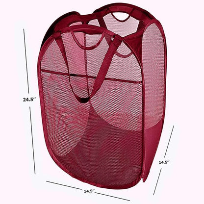 Strong Mesh Pop-up Laundry Hamper, Quality Laundry Basket - Image 2