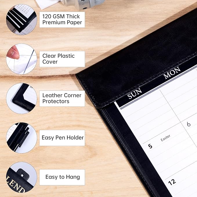 Yoment Desk Calendar 2026 Leather Desk Calendar - Image 4