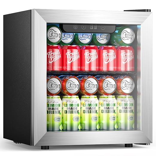 Beverage Refrigerator, 50 Cans Commercial Mini Fridge Cooler, 1.3 Cu.ft by COWSAR