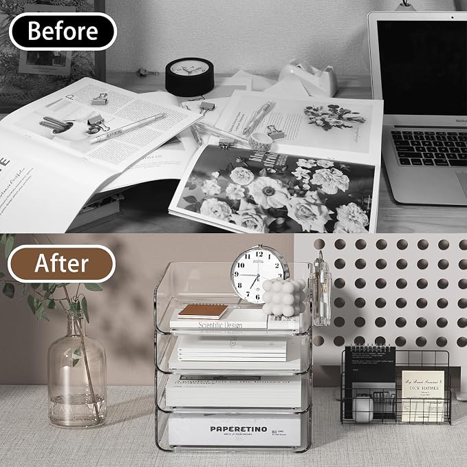 4-Tier Acrylic Paper Tray Organizer - Image 7