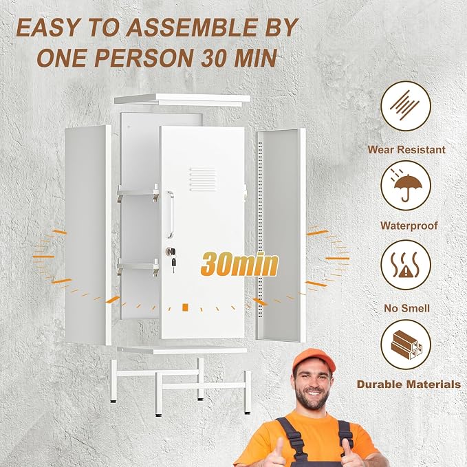 pozdeg 35.43" Metal Storage Locker - Image 7