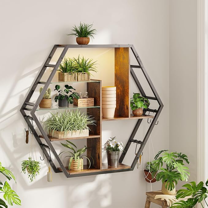 Saudism Floating Shelves with Lights, Led Shelves - Image 7