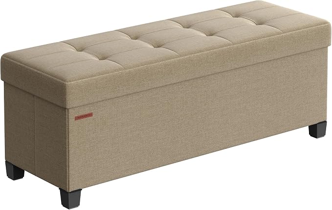 SONGMICS Storage Ottoman Bench, Foldable Foot Rest by Unknown