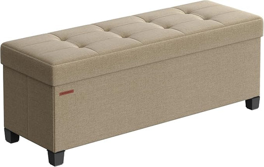 SONGMICS Storage Ottoman Bench, Foldable Foot Rest by Unknown