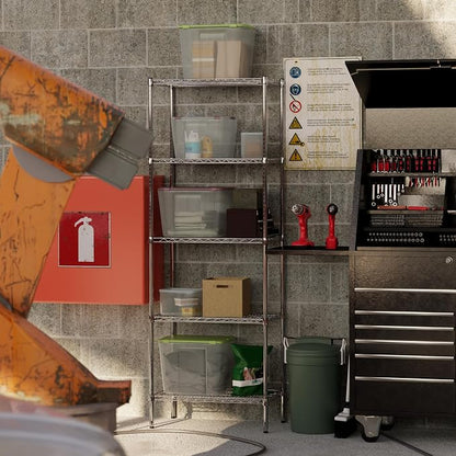 18" Deep x 30" Wide x 86" Height Wire Shelving Kit | 5-Tier | NSF Commercial - Image 2