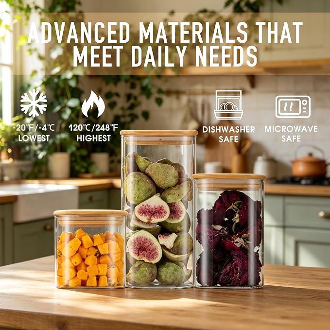 D2scrma Airtight Glass Square Storage Containers - Image 4