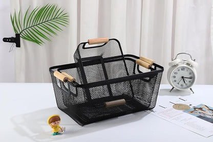 AJIODA Metal Mesh Steel Basket, Small Wire Storage Organizer Basket - Image 6