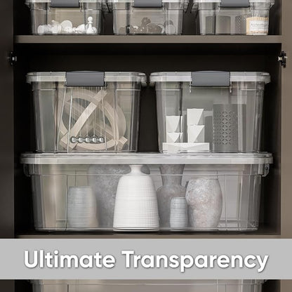 Superio 6 Pack Clear Plastic Storage Container - Image 7