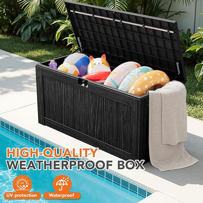 130 Gallon Deck Box Outdoor Indoor Waterproof Storage Box - Image 6