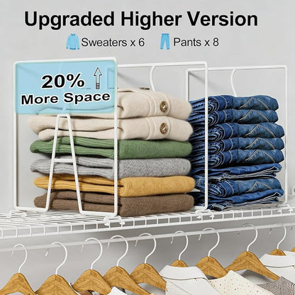 SortNStore Wire Shelf Dividers for Closet: 12-inch Tall 12-inch Deep 6 Pack - Image 4